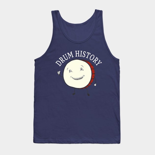 Drum History - Tom the Drum Logo Tank Top by Drum History Podcast